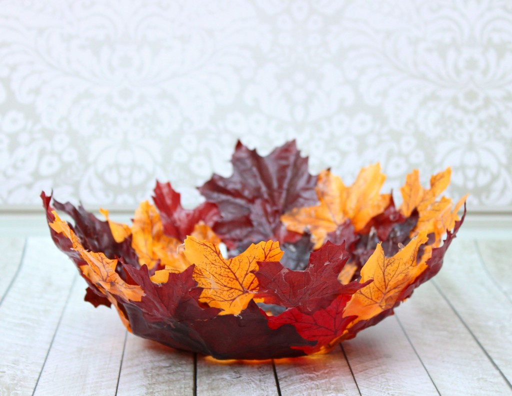 DIY Leaf Bowl Easy Craft with Mod Podge and Leaves Morena's Corner